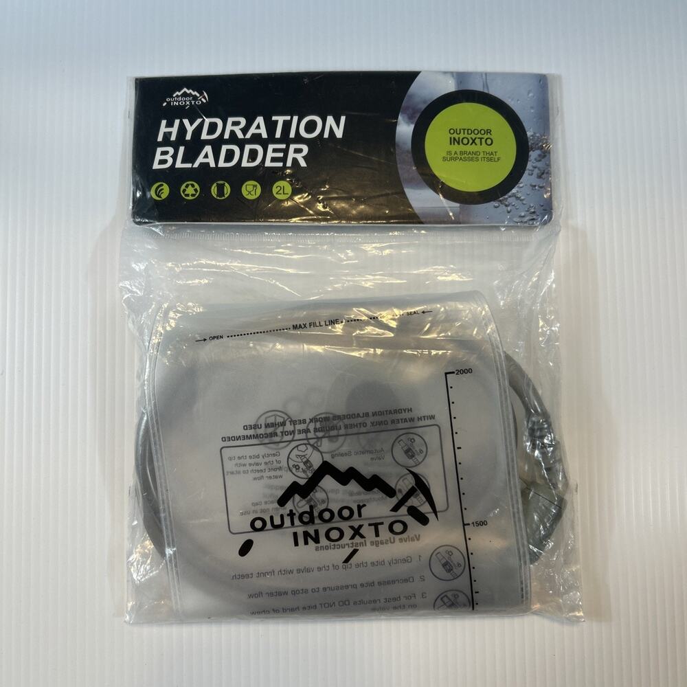 Hydration Water Bladder 2L Clear New Replacement Reservoir Pouch Outdoor INOXTO